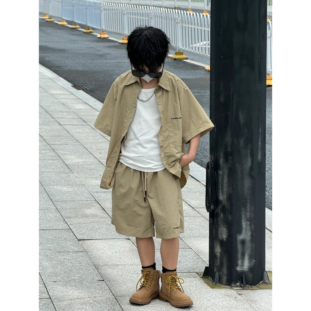 THE LUHAN【独家记忆】运动洋气休闲夏季帅气炸街宽松中大男童套装