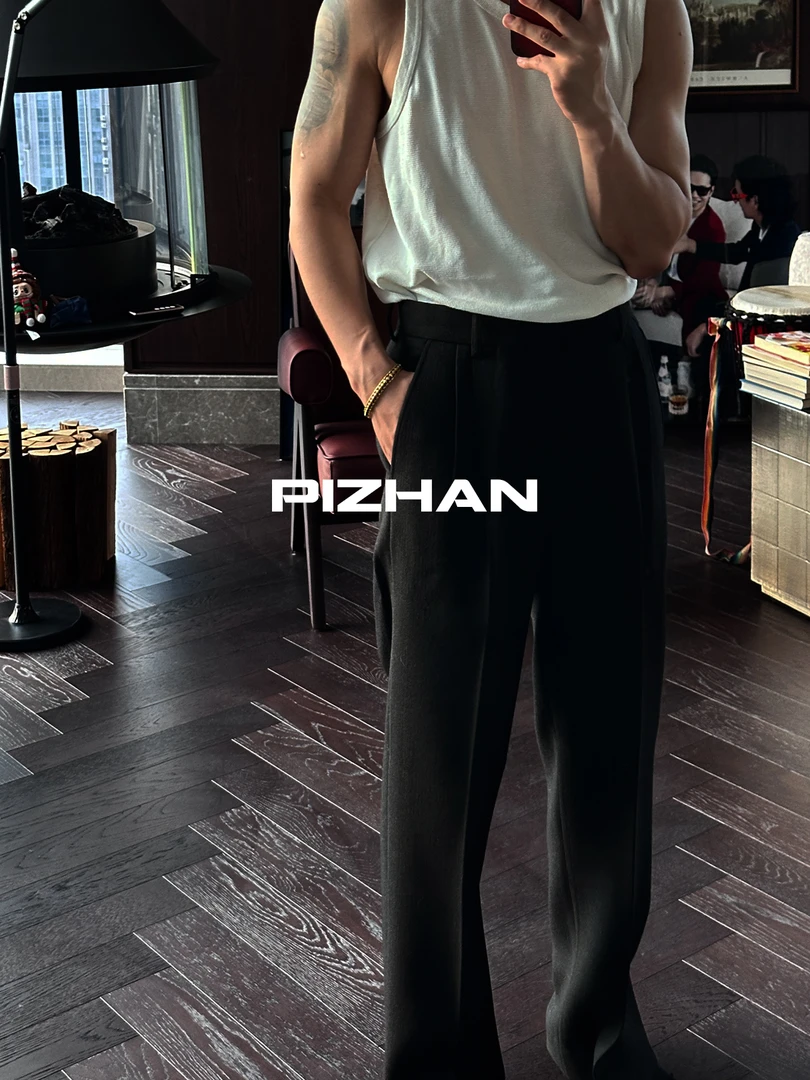 PIZHAN/皮展“600克重纯羊毛”宾霸内衬 秋冬休闲西裤