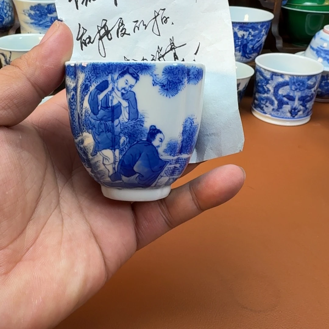 陶杯子景德镇全手工手绘陶瓷