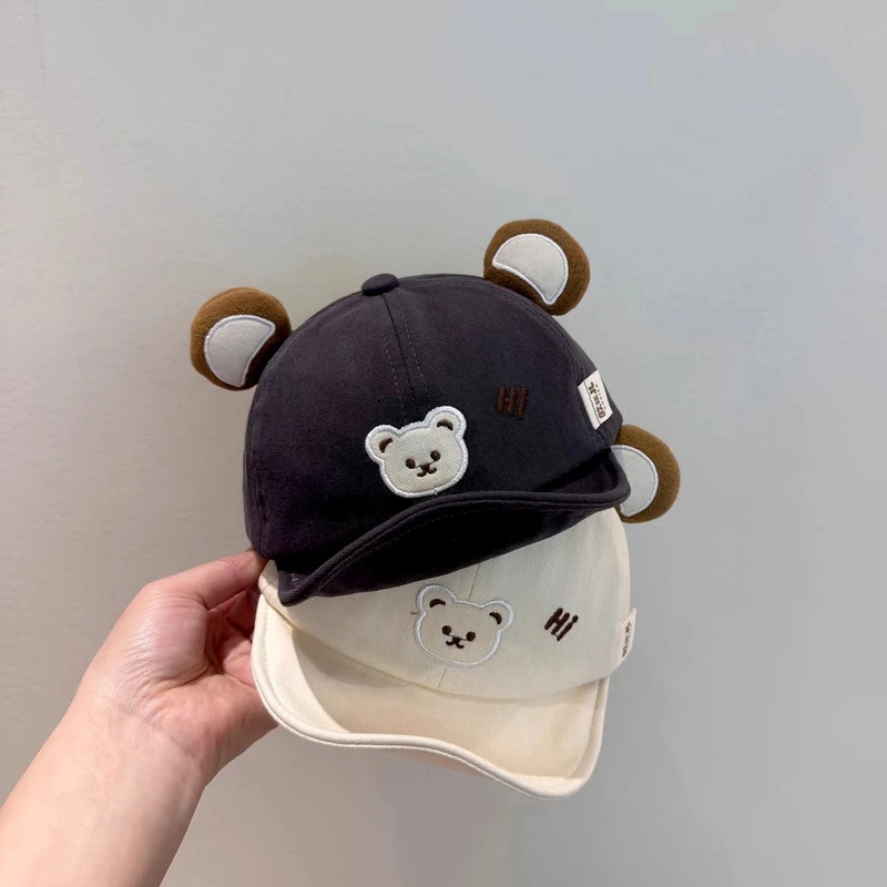 婴儿帽子春秋可爱超萌软檐防风帽男女宝宝遮阳帽夏天百搭棒球帽潮