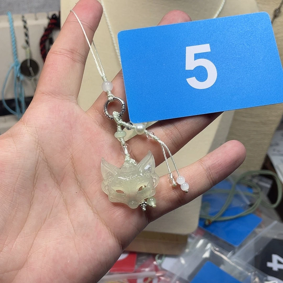 蛇纹石玉合金颈饰