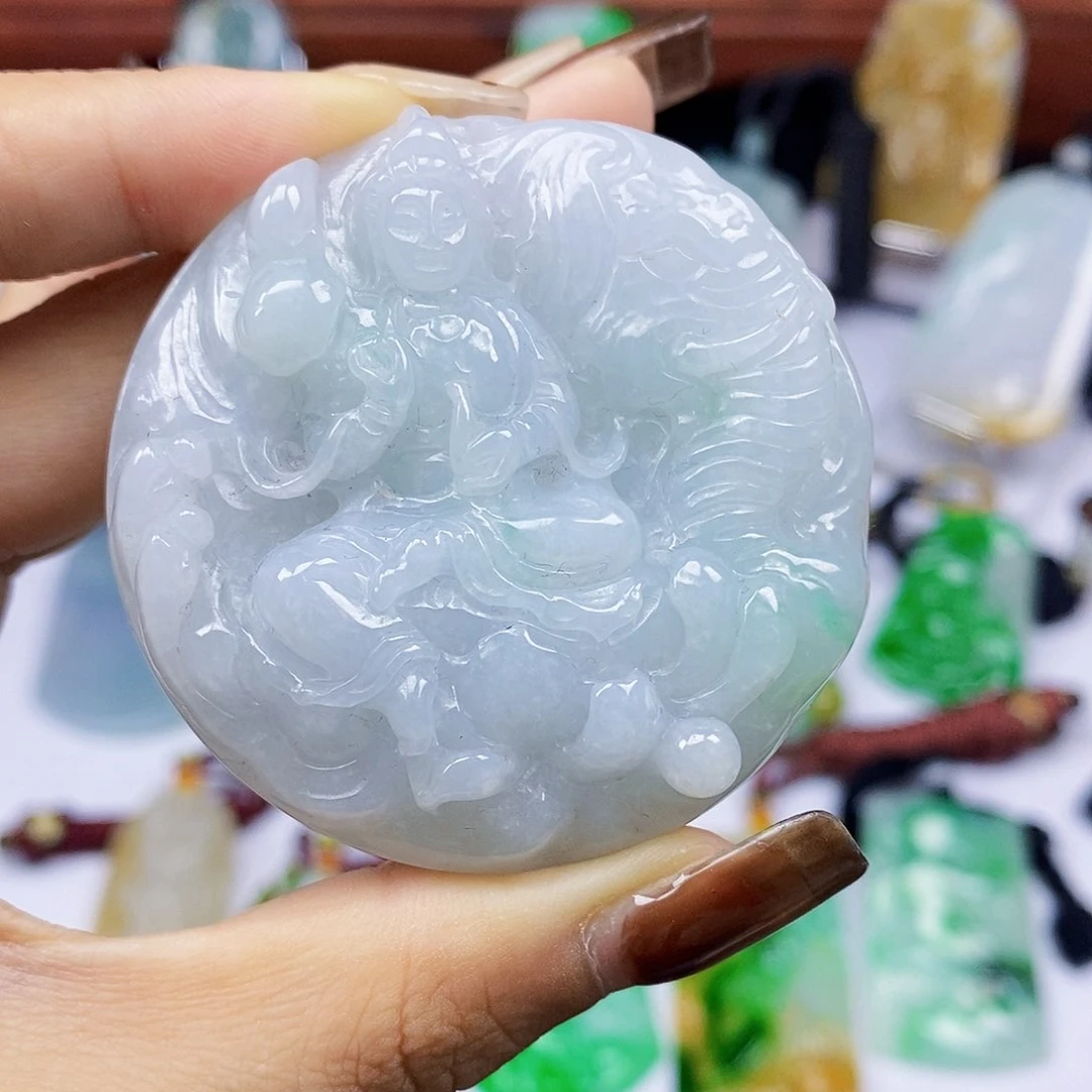 颈饰未镶嵌翡翠天然翡翠A货