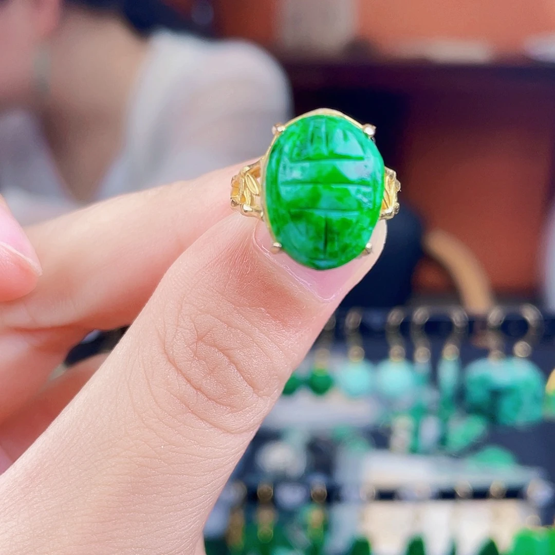 翡翠银S925镶嵌耳饰饰品