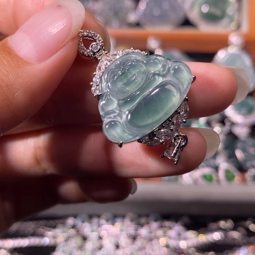 【闪购商品】翡翠未镶嵌颈饰天然