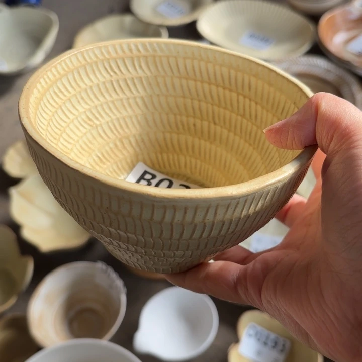 陶333浮雕小汤碗1个装