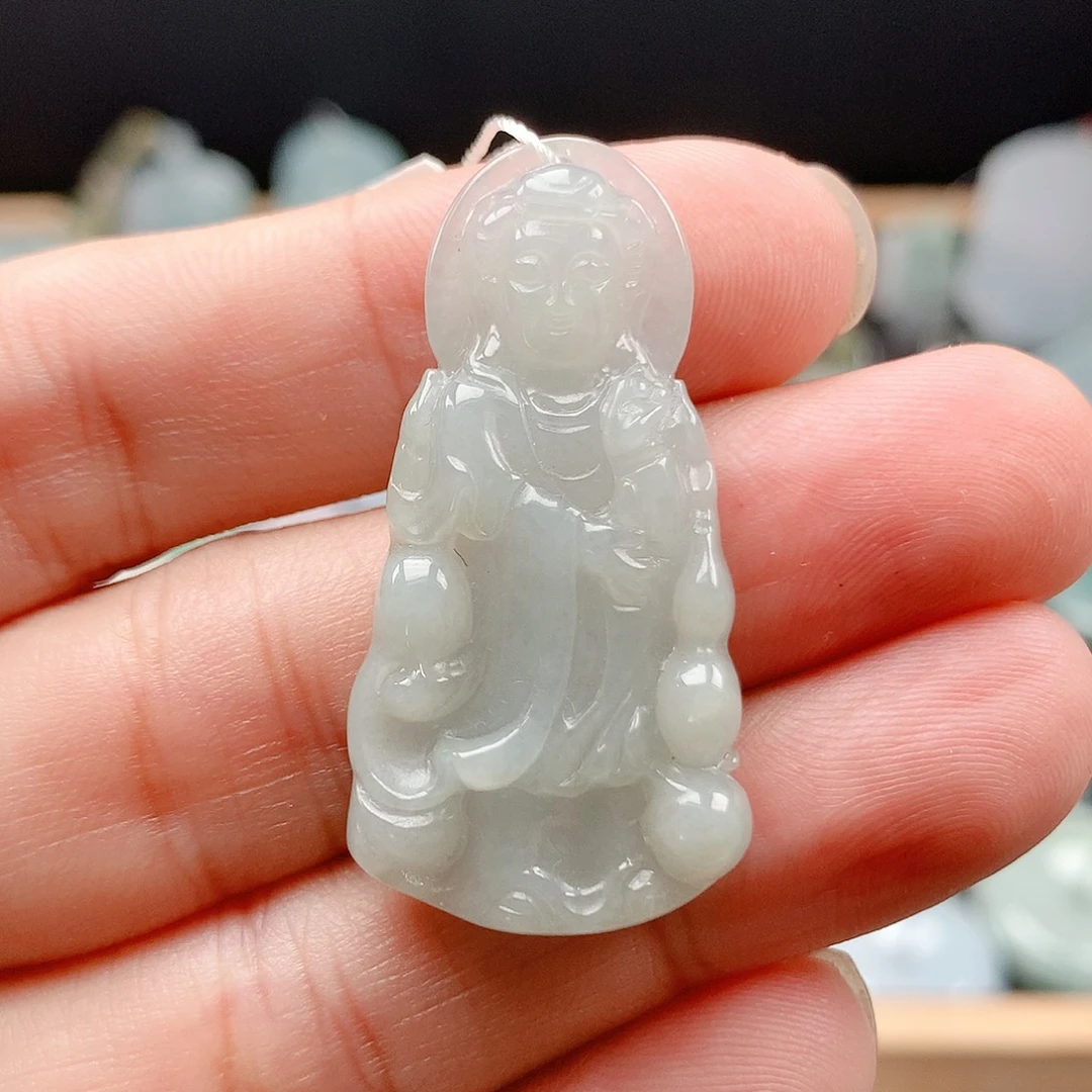 吊坠(不含链)未镶嵌翡翠34观音