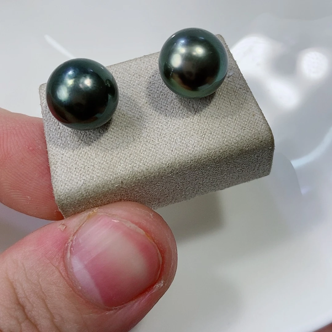 海水珍珠耳饰18K金镶嵌
