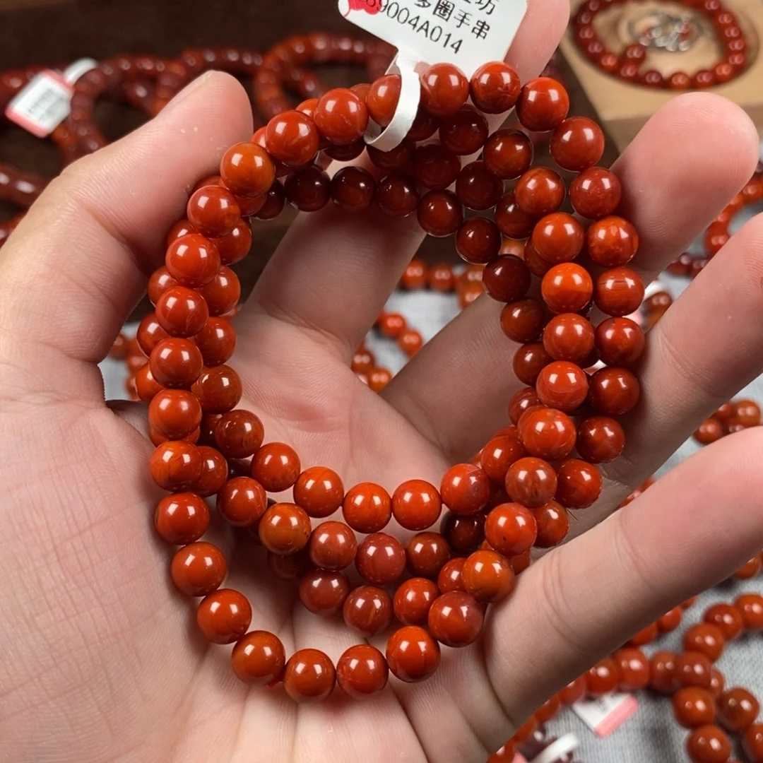南红玛瑙手串未镶嵌7mm
