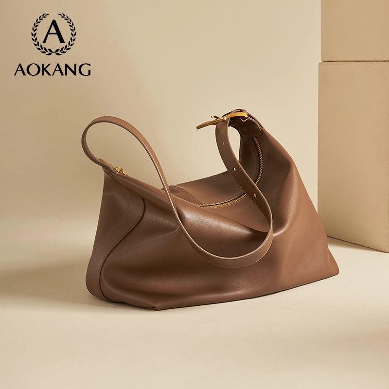 奥康托特包女2026新款单肩包包软皮通勤包大容量斜挎包真皮hobo包