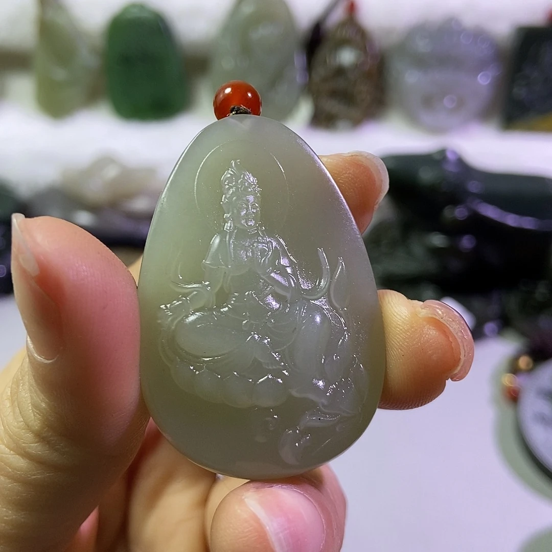 和田玉（糖玉）颈饰未镶嵌鸿**头