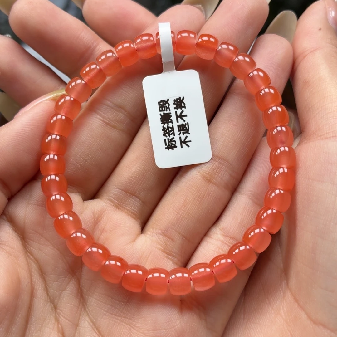 未镶嵌手串南红玛瑙原矿保山南红杨柳冰粉手串卡6+