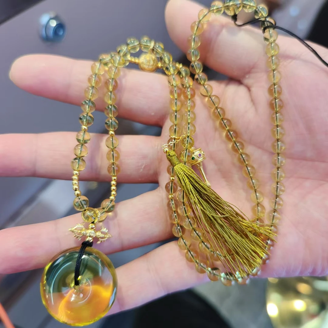 赛多米级 墨西哥蓝珀 净水高蓝DIY平安扣项链/多样性发一件