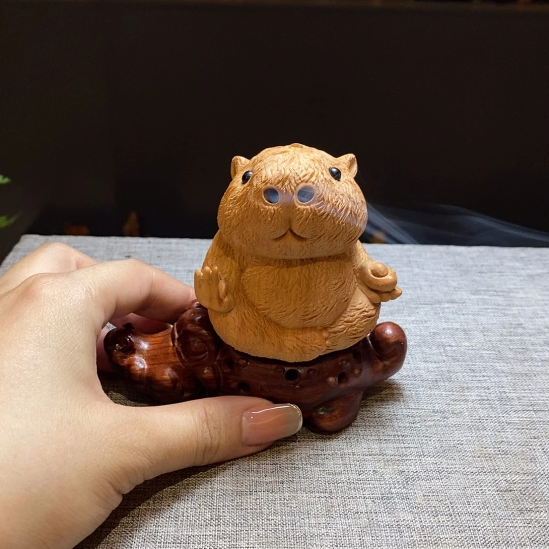济***乐柏木（崖柏）香炉卡皮吧啦香炉摆件