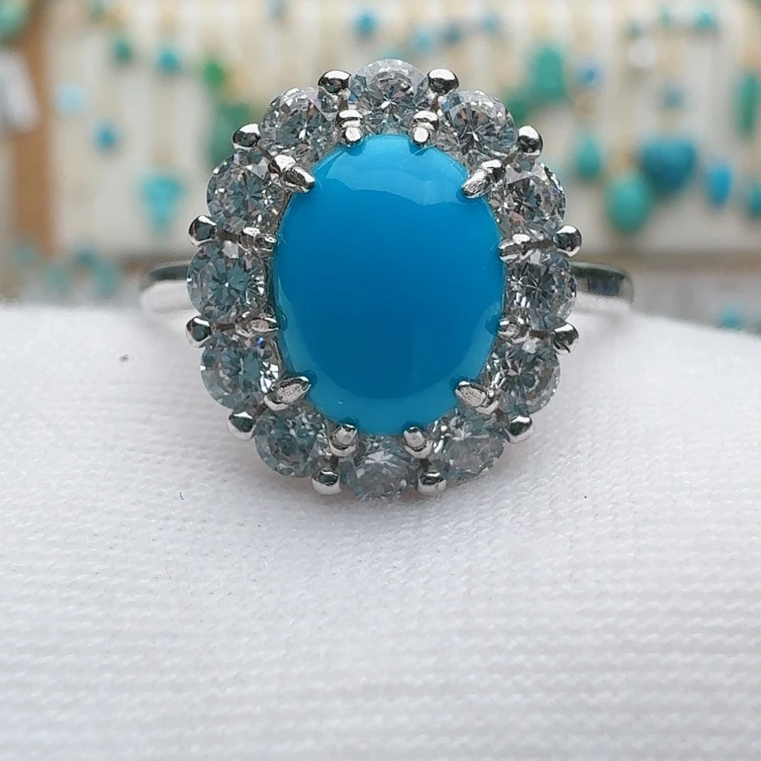 绿松石银S925镶嵌配饰