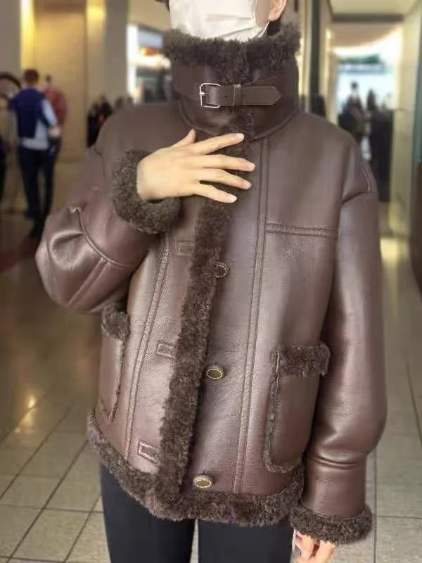 杨茹家8863时尚新款毛毛衣外套