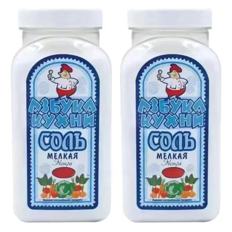 俄罗斯无碘盐大瓶装天然家用食用细盐精制盐批发