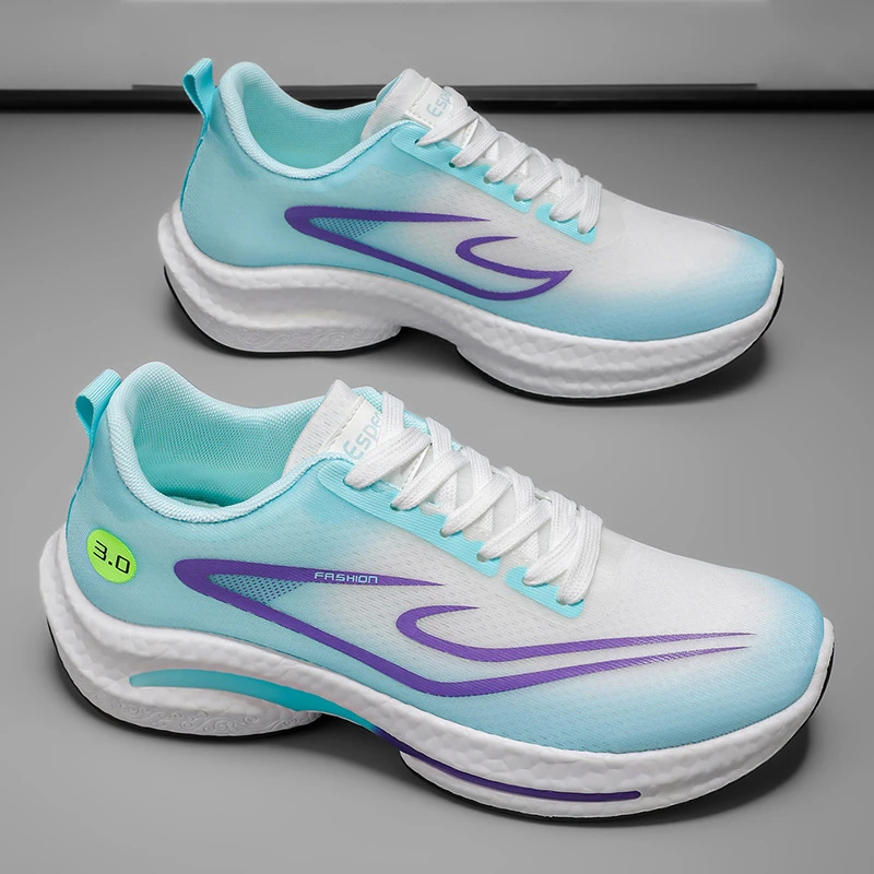 圆头低跟平跟透气夏季注压网面鞋情侣休闲百搭跑鞋运动鞋秋季轻便