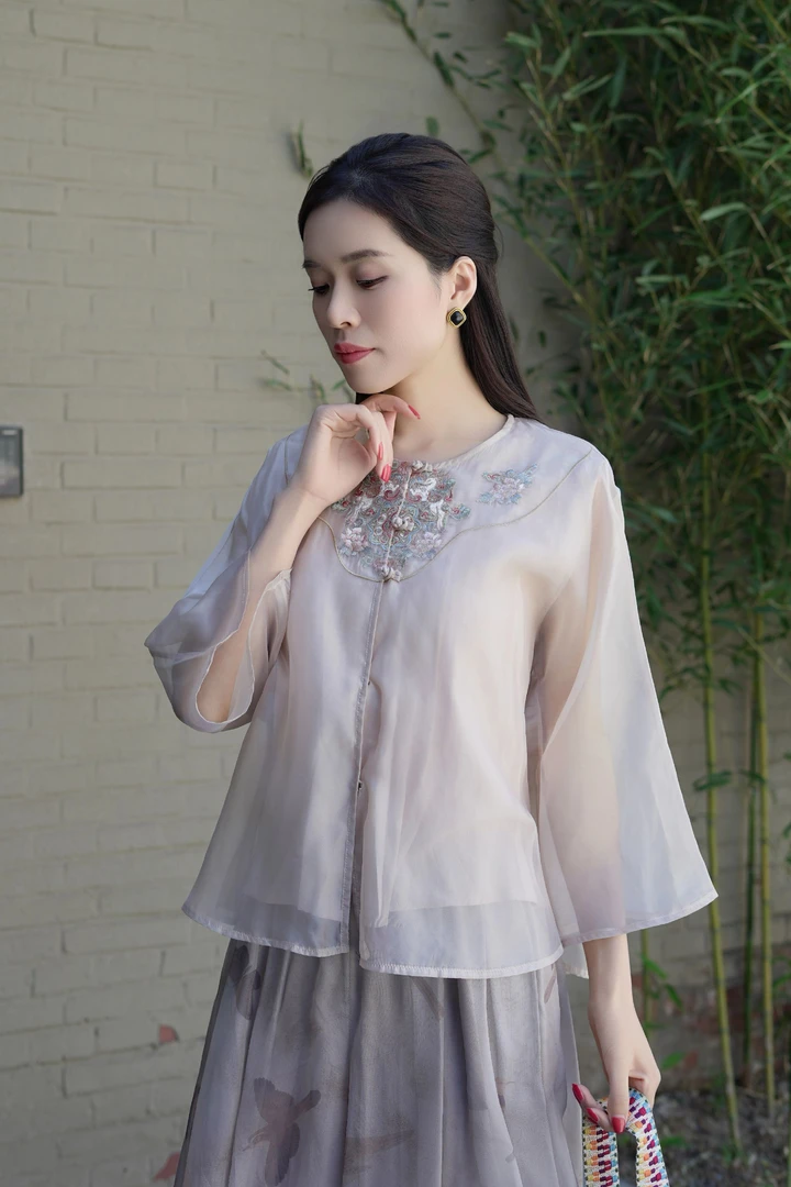大吉2025年夏季新款原创文艺复古中式时尚改良茶服小衫百搭3280