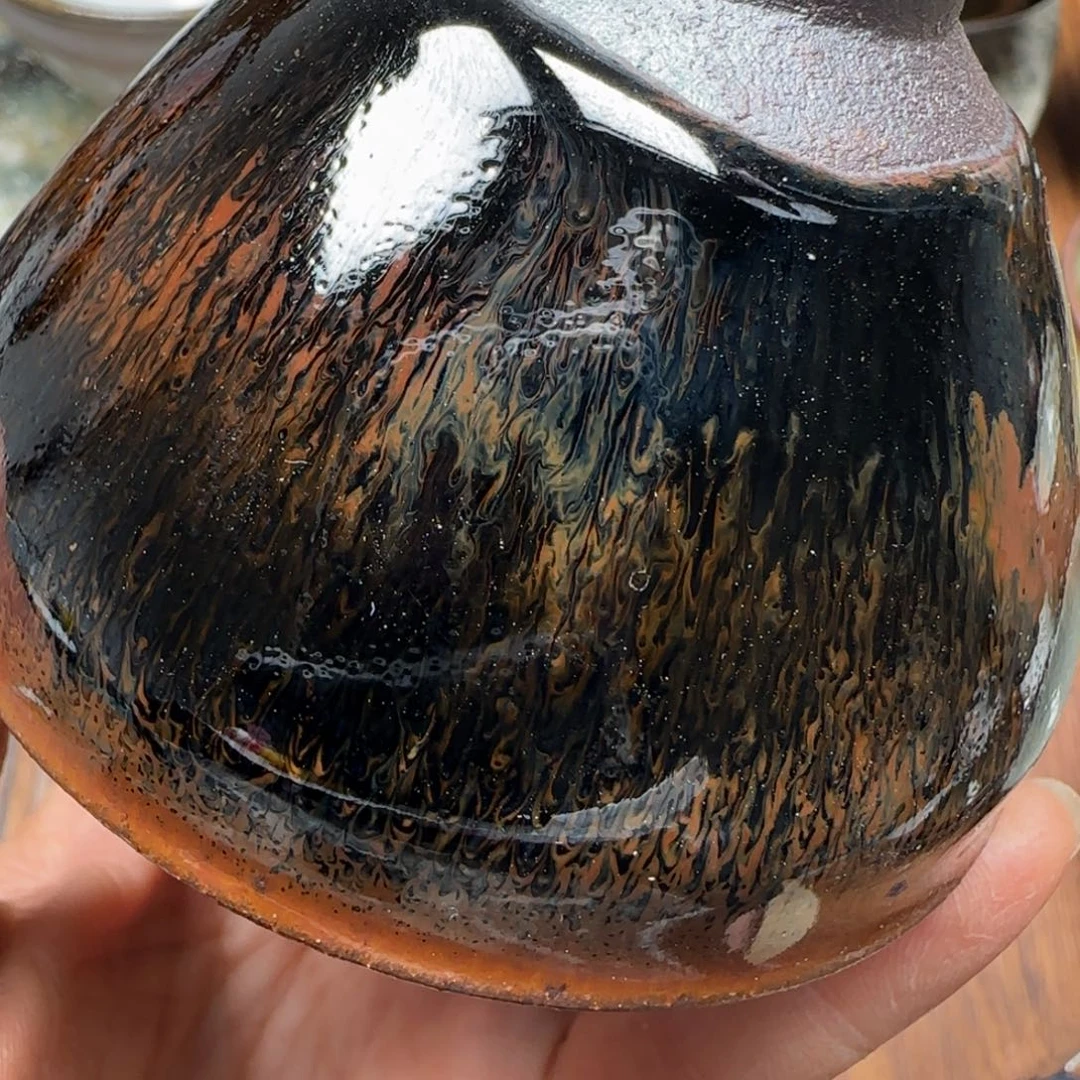 柴烧建盏茶盏茶杯126