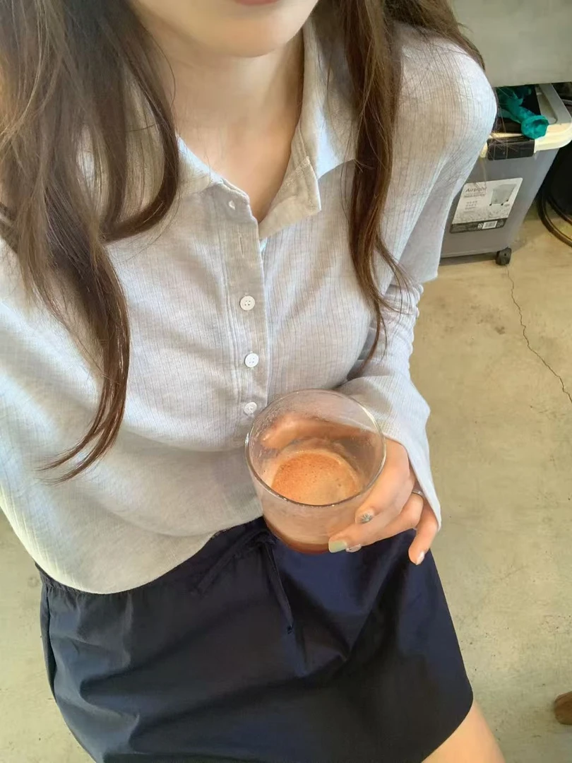 韩代no退no换轻薄polo上衣