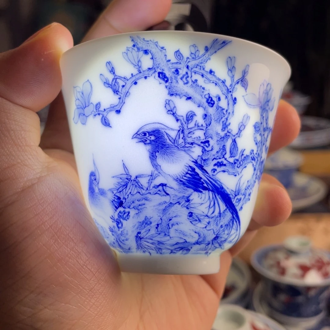 九段花鸟杯子系列