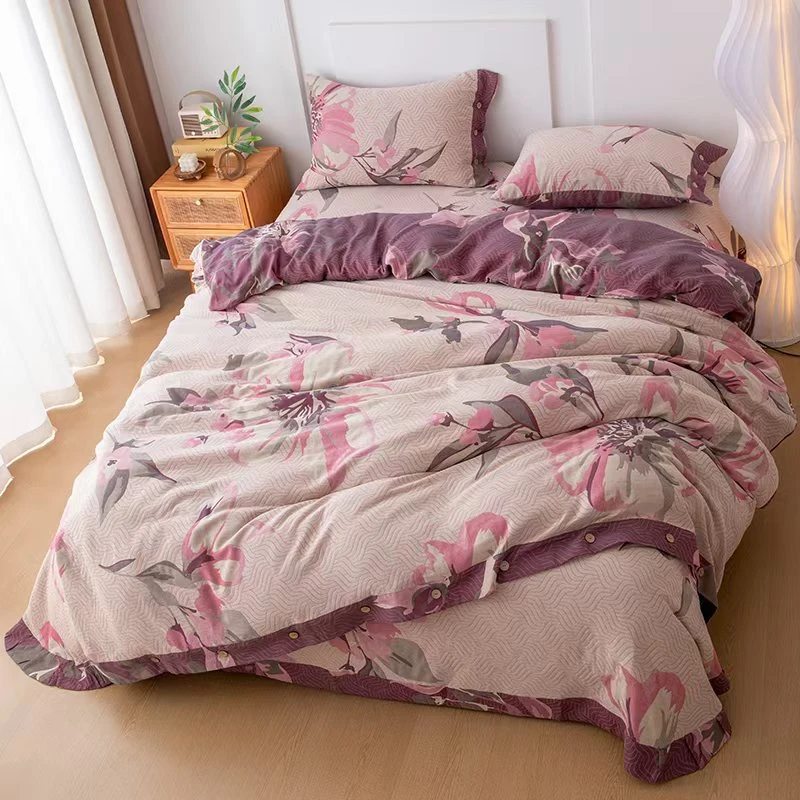 （鸟语花香）200cm*230cm 五斤高端双层纱柔软亲肤透气可机洗四季被