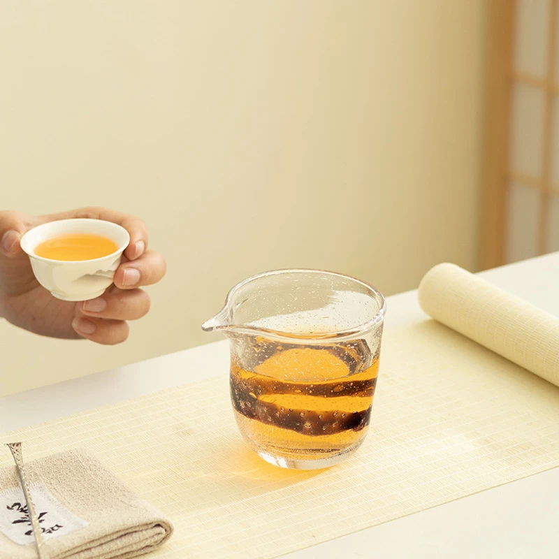 公道杯高硼硅玻璃加厚耐热分茶器防烫过滤茶具茶海手抓公杯E322