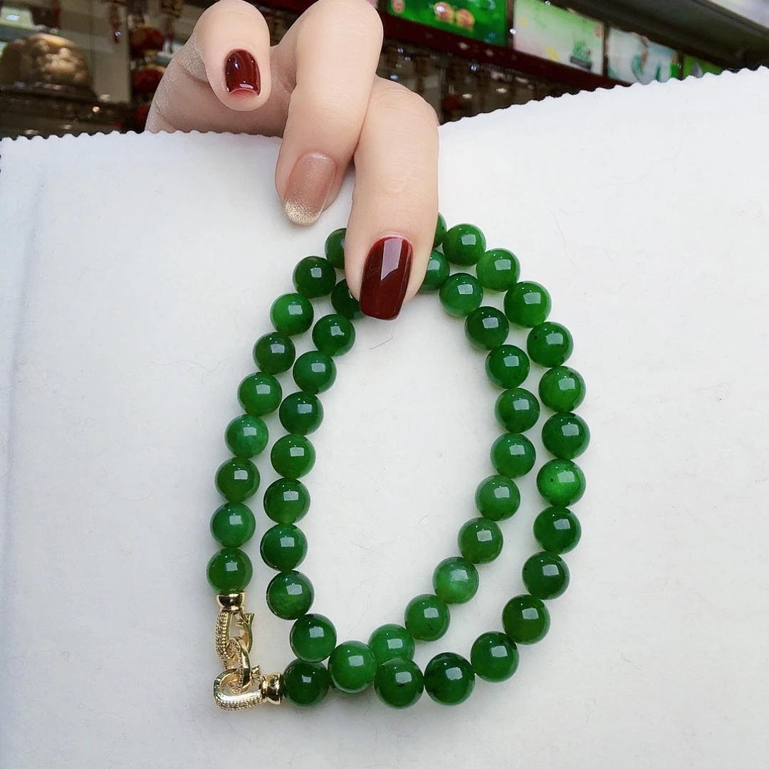 和田玉（碧玉）颈饰未镶嵌小*