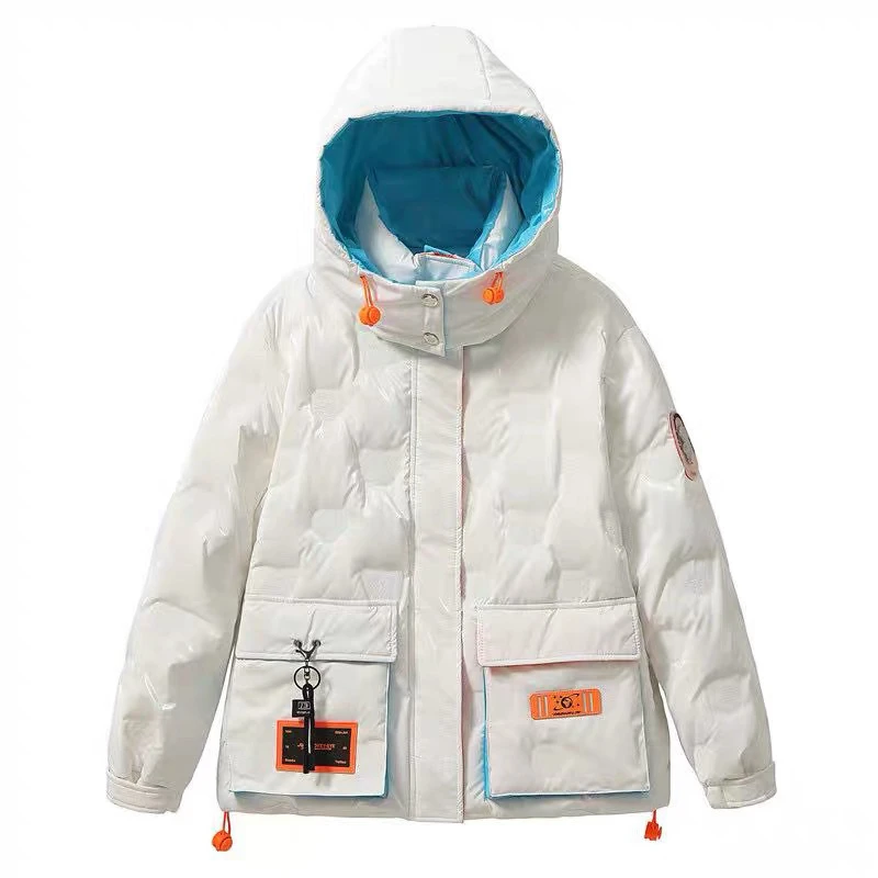 6133 亮面羽䘬棉服女短款冬季新款韩版宽松小个子加厚保暖外套潮