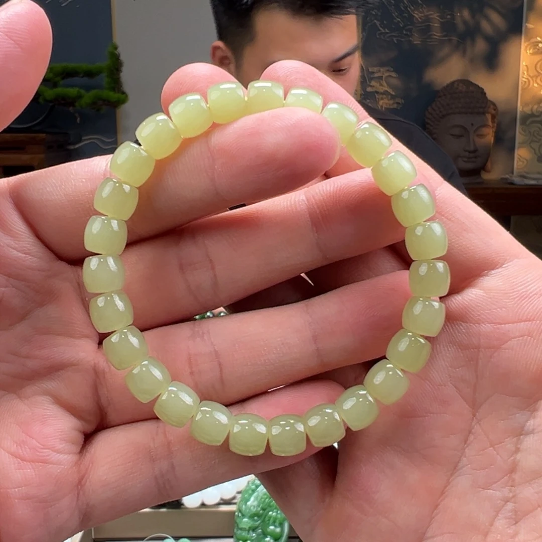 手串未镶嵌和田玉卡8mm黄口