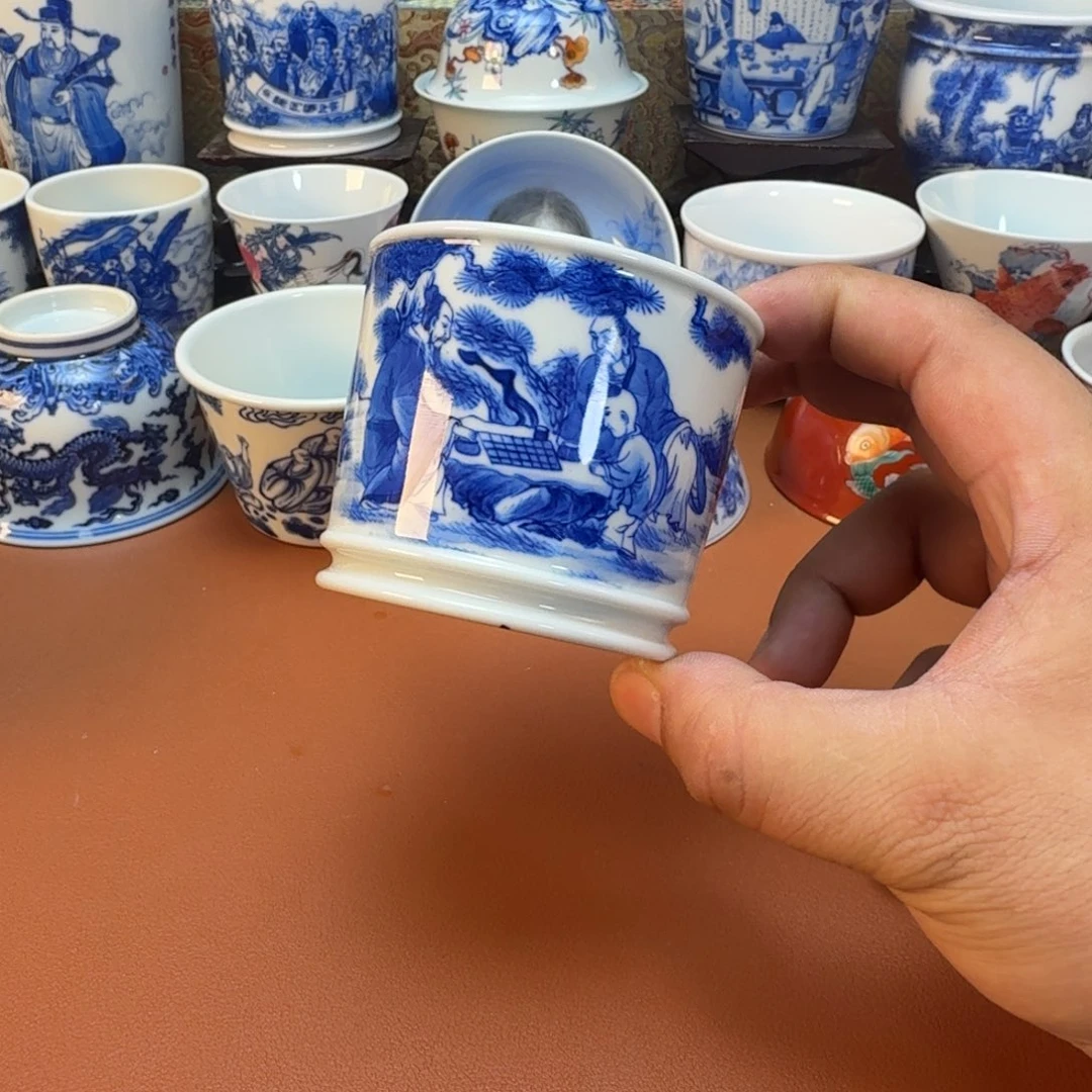 火***焱陶杯子景德镇全手工手绘陶瓷