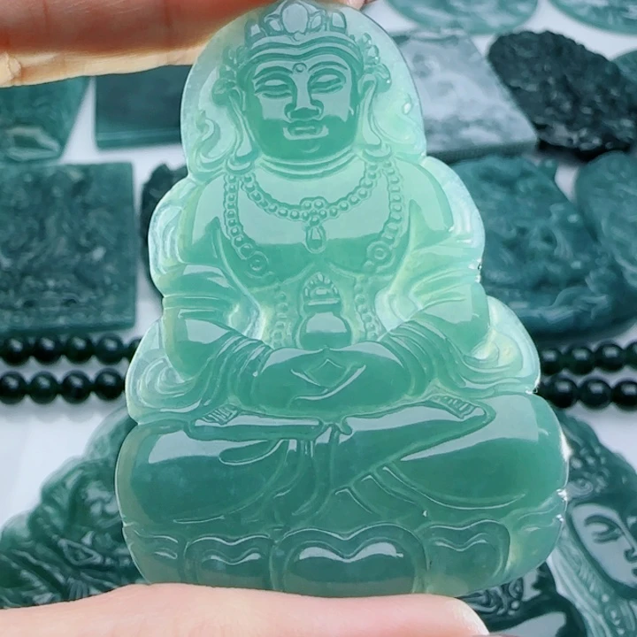 翡翠未镶嵌颈饰多样性发货天然A货翡翠