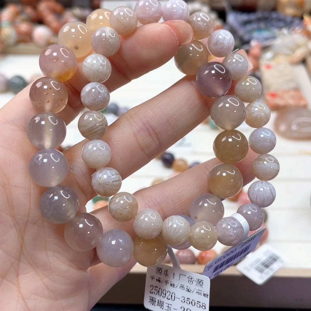 未镶嵌手链硅化珊瑚（珊瑚玉）简*单081