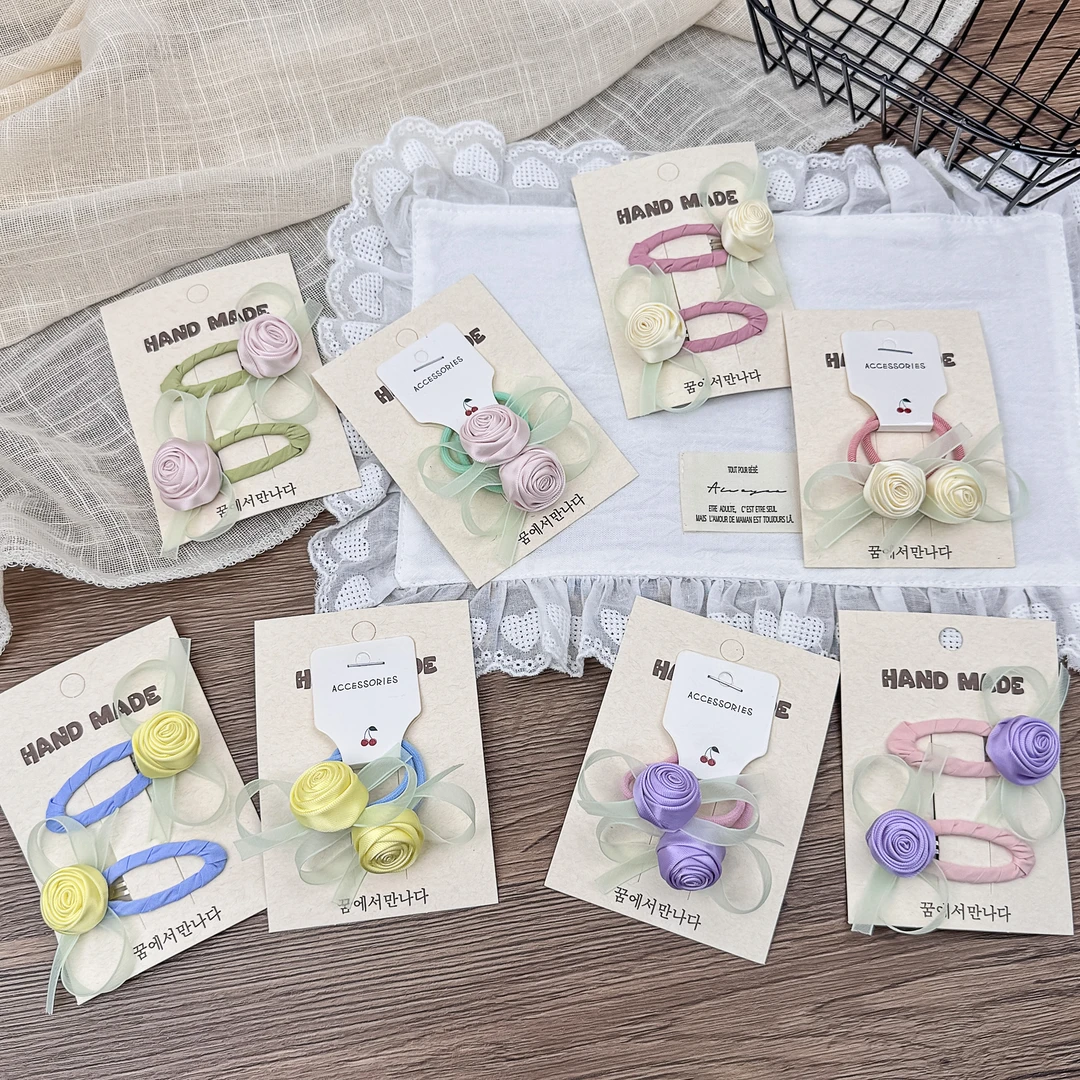 公主风宝宝发圈头饰女皮筋发夹发卡2025年少女风发饰韩版小清新