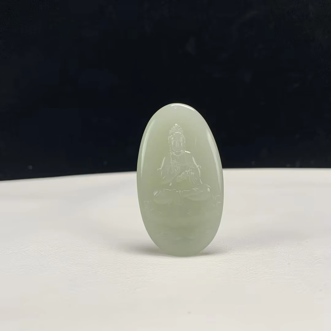 【豫人豫品】 和田玉吊坠观音h608