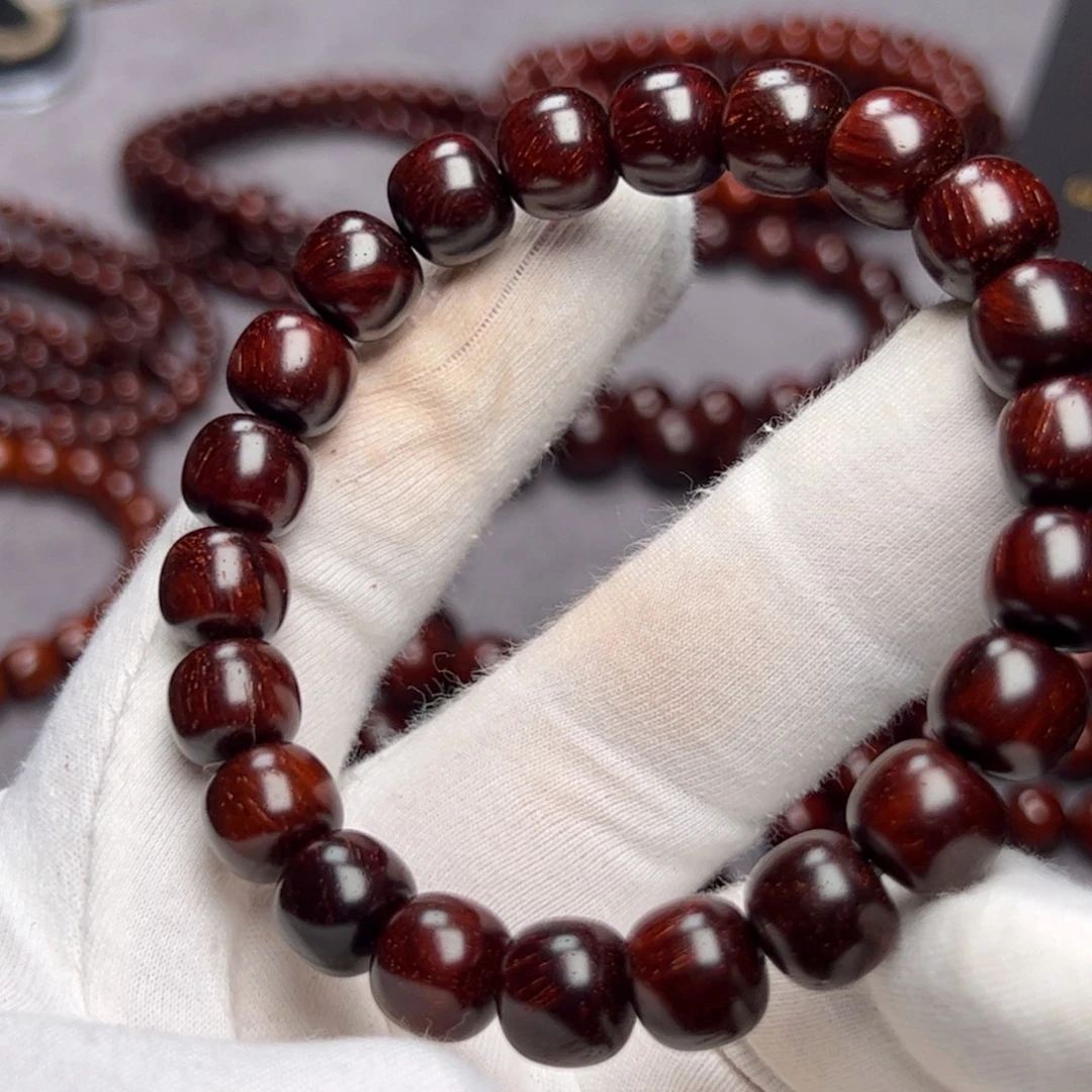 小叶紫檀手串/手链9*10树头老料乱纹 老油料高油密