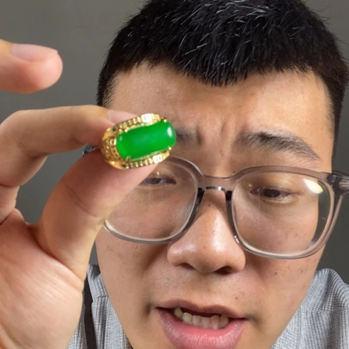 未镶嵌戒指翡翠高端时尚豪镶马鞍戒