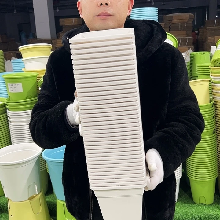 正品方盆口16高18白色5只无托