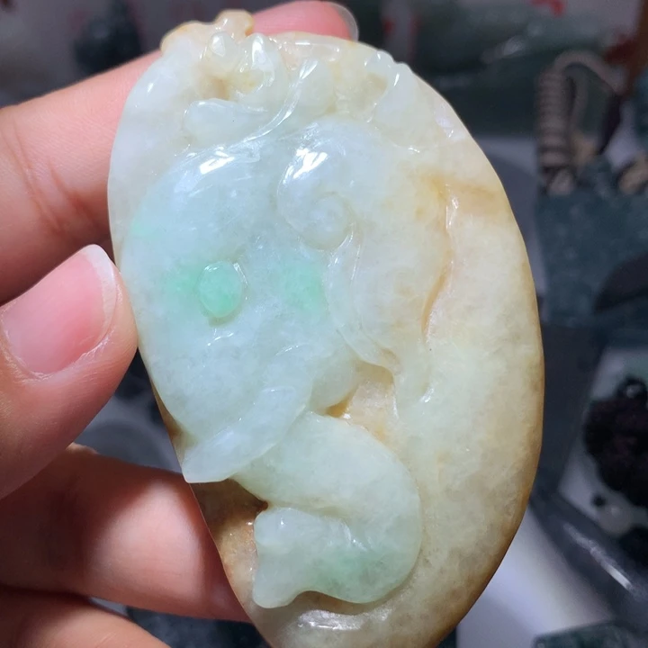 翡翠颈饰未镶嵌保真天然A货翡翠