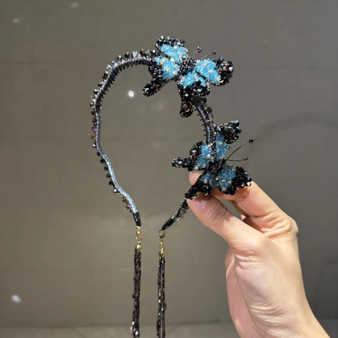 【莫奈海之星】点钻蝴蝶系列发箍高奢设计气质优雅经典款