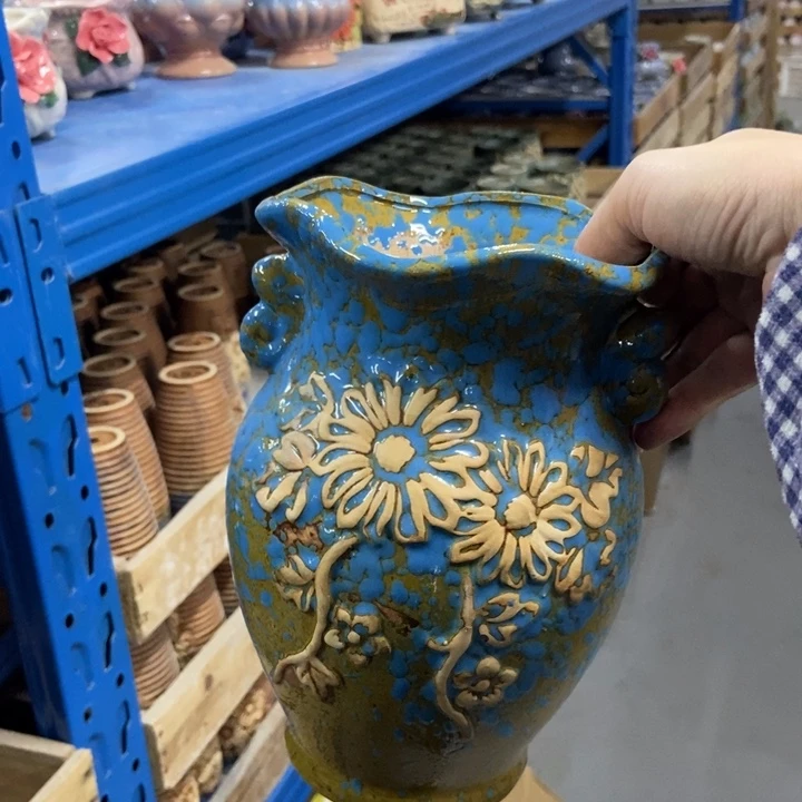 陶瓷花盆单场满9.9发13*20.5