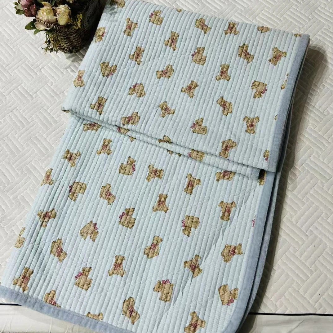 单人四季可用床盖纯棉+宝宝绒90×200～G302微瑕