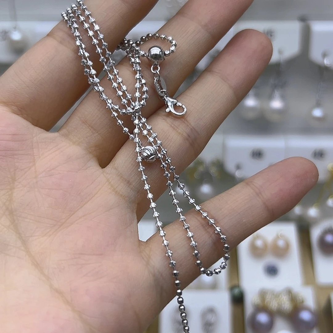 银S925镶嵌耳饰淡水珍珠荷**田