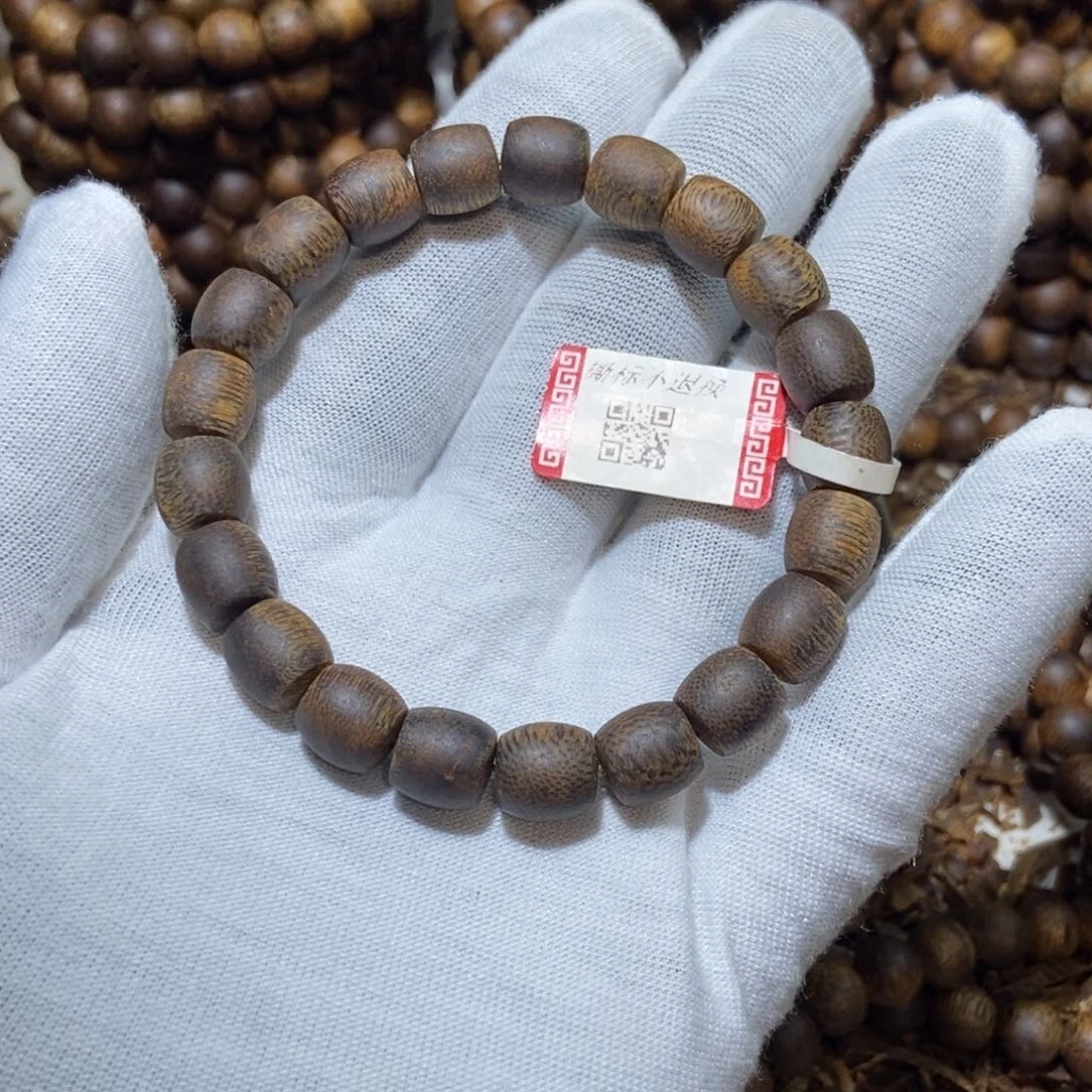 手串沉香虽*绿棋楠沉香鼓珠单圈9