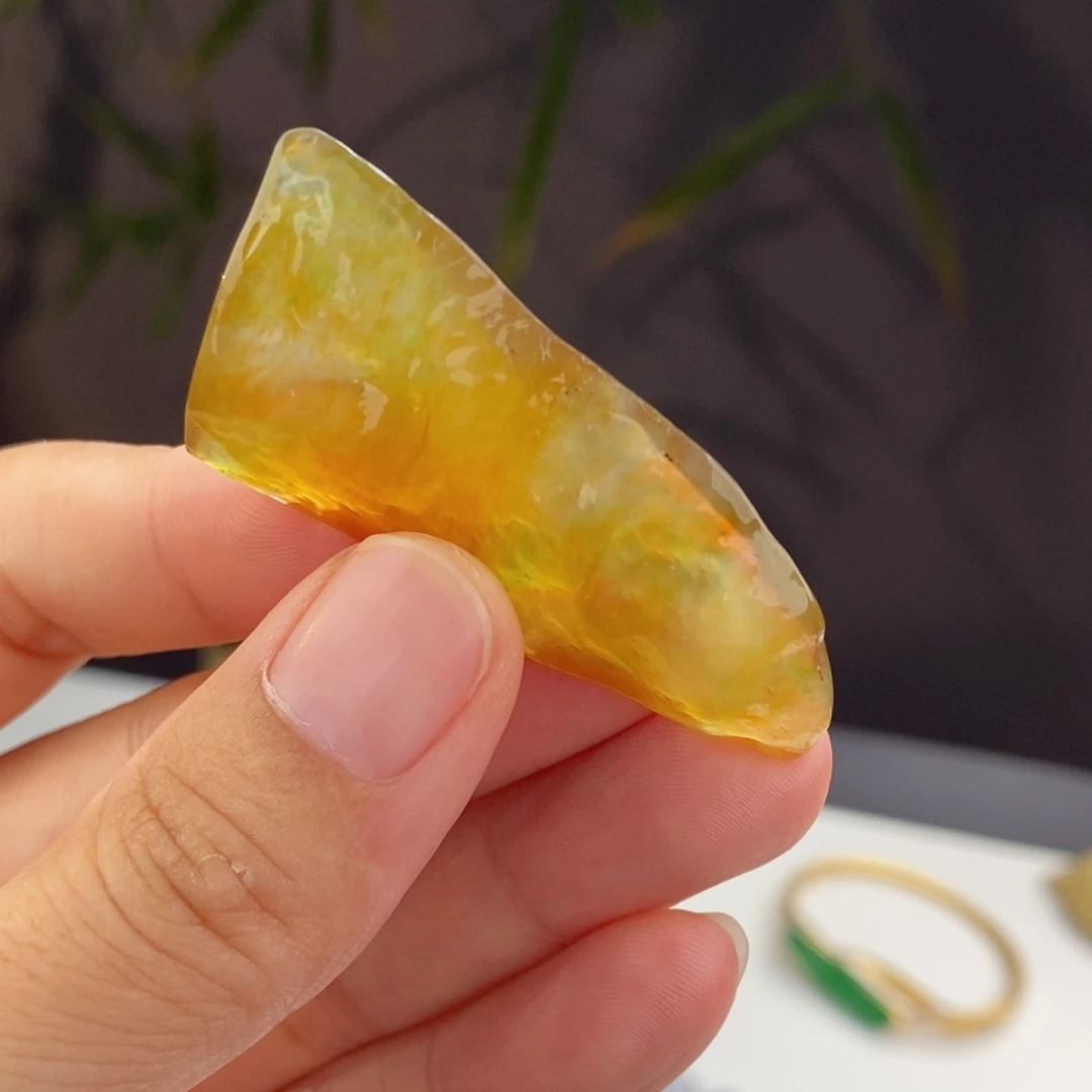 定制翡翠未镶嵌  高品质 黄加绿