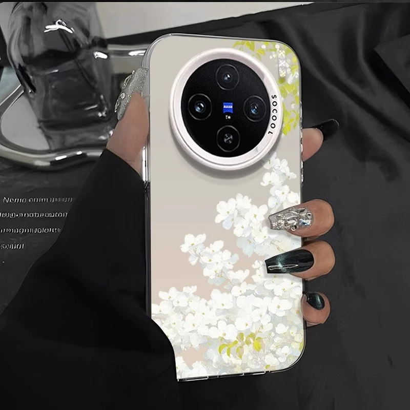 夏日梨花开放适用vivoX200s手机壳vivoX200pro女创意个性新款X100