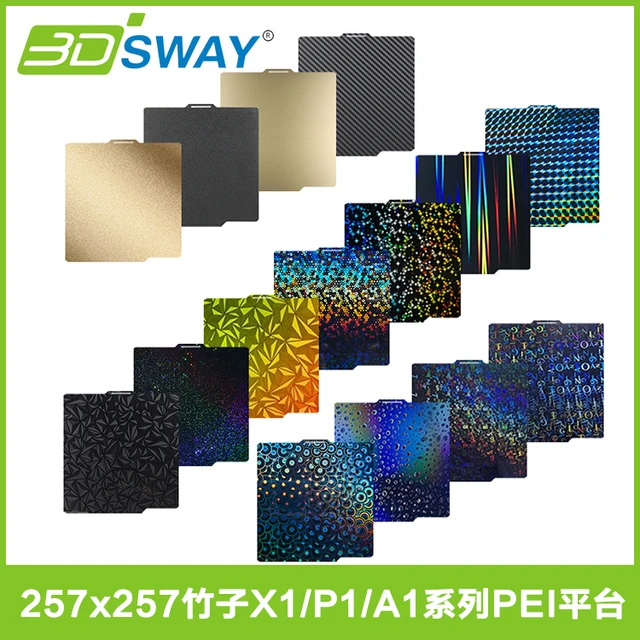 拓TZ竹A1 p1s X1打印板 p1 p1p x1c光面贴膜喷涂pei底板热床平台