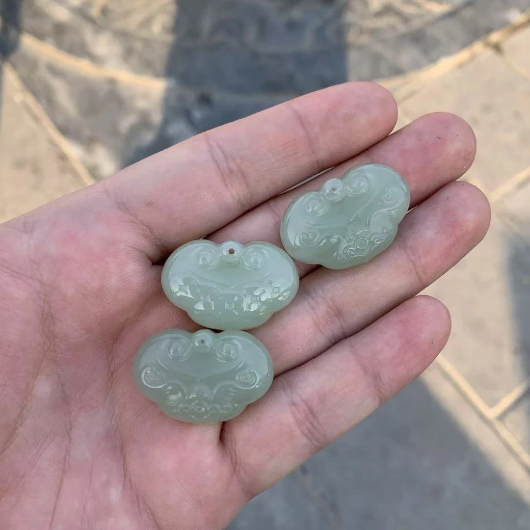 天然和田玉如意锁吊坠多样性发货拍一发一 代购