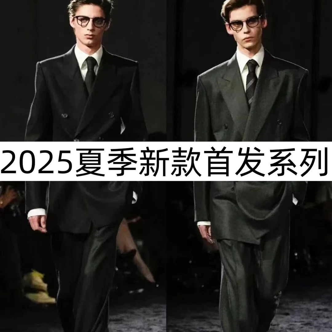 2025潮牌男装夏季简约轻奢高定短袖新款-DX25030