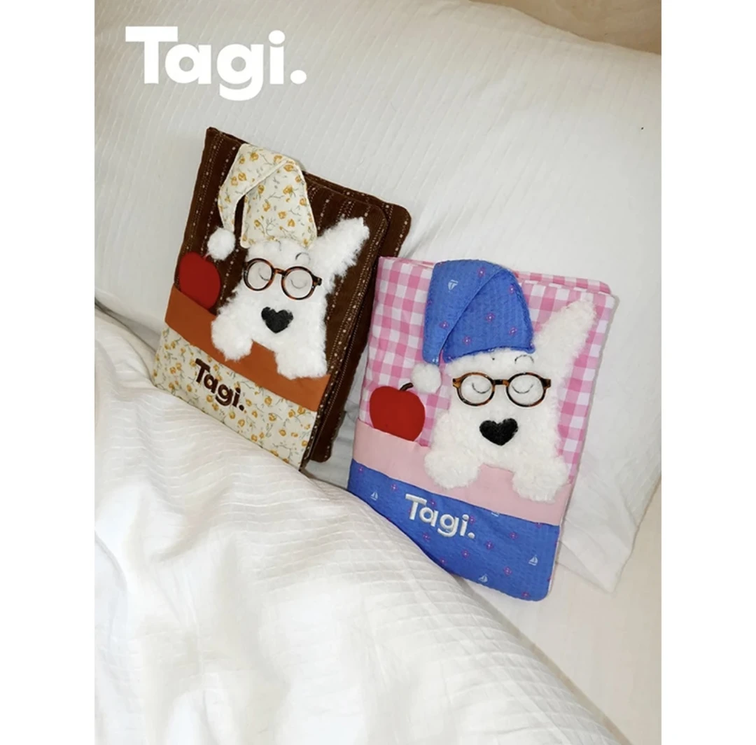 tagi.《哈哈》haha小狗休闲温暖晚安可爱手账毛绒手工可替换记事本